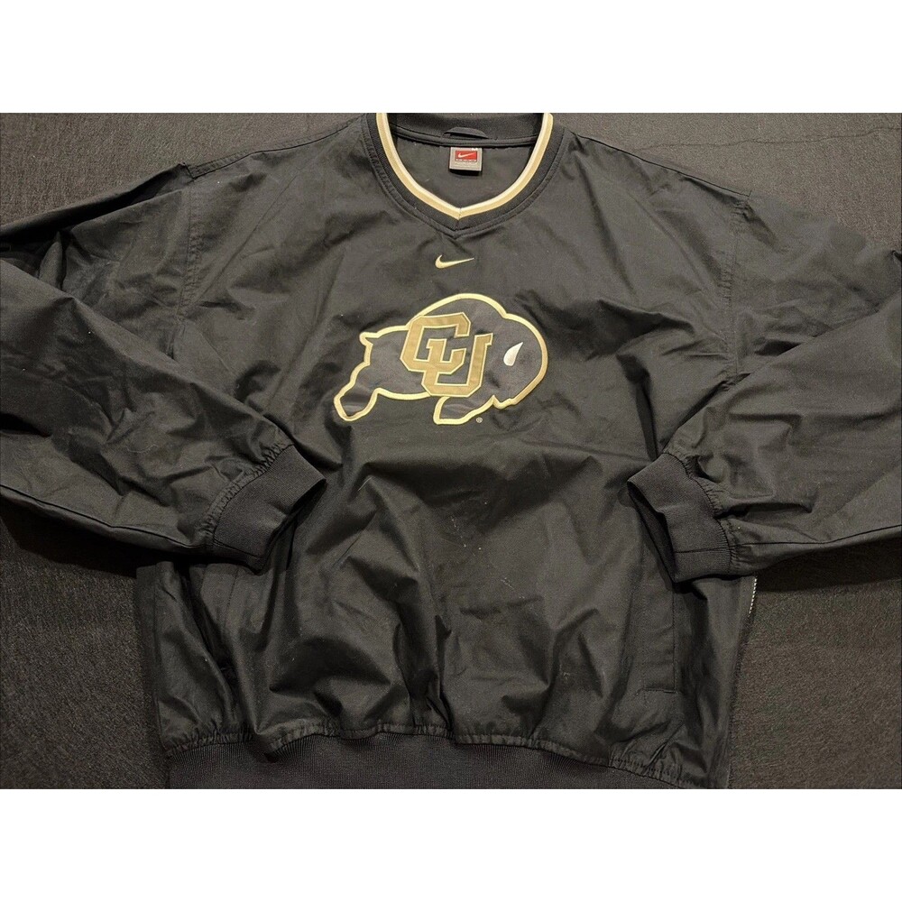 University Colorado Big Logo Nike Windbreaker Mens Med Black Deion Sanders Turf